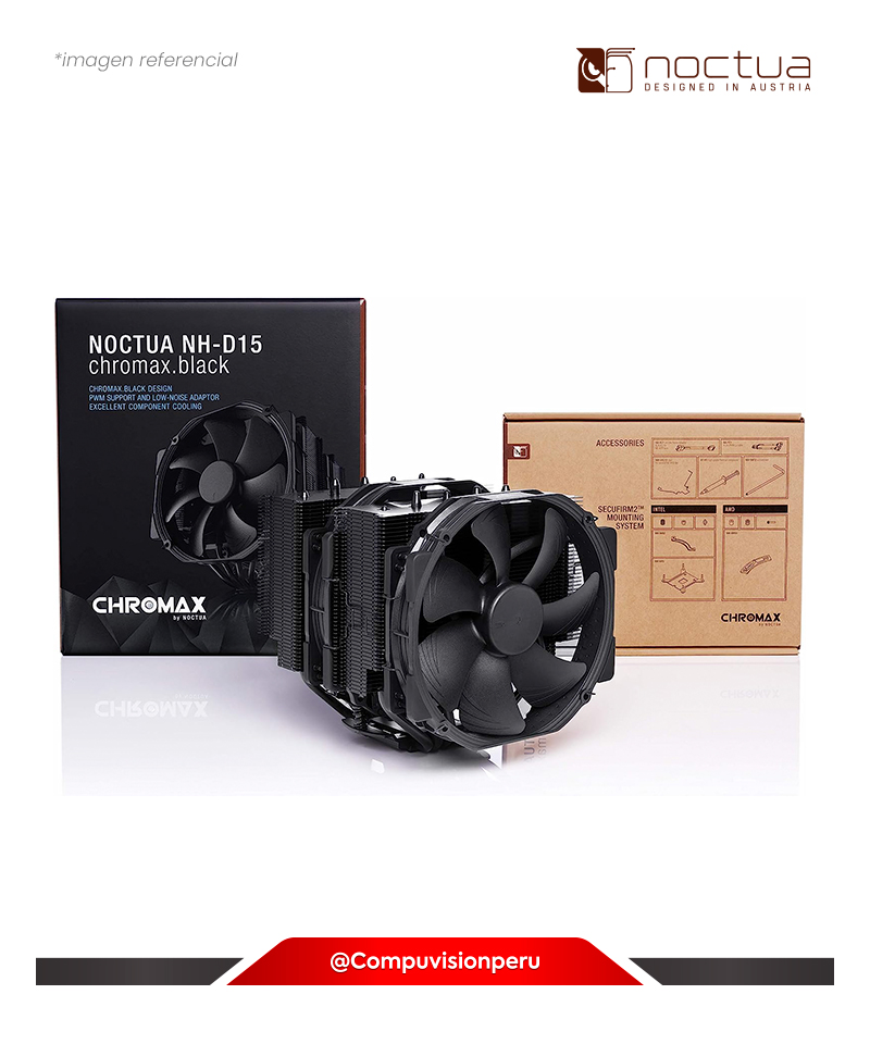 COOLER DE CPU NOCTUA NH-D15 CHROMAX BLACK NH-D15 CH.BK B07Y87YHRH