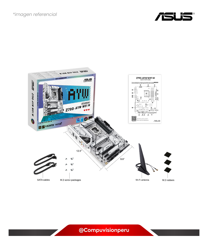 PLACA ASUS Z790-AYW WIFI W LGA 1700 INTEL Z790 DDR5 HDMI M.2 SATA 6GB BLUETOOTH ATX