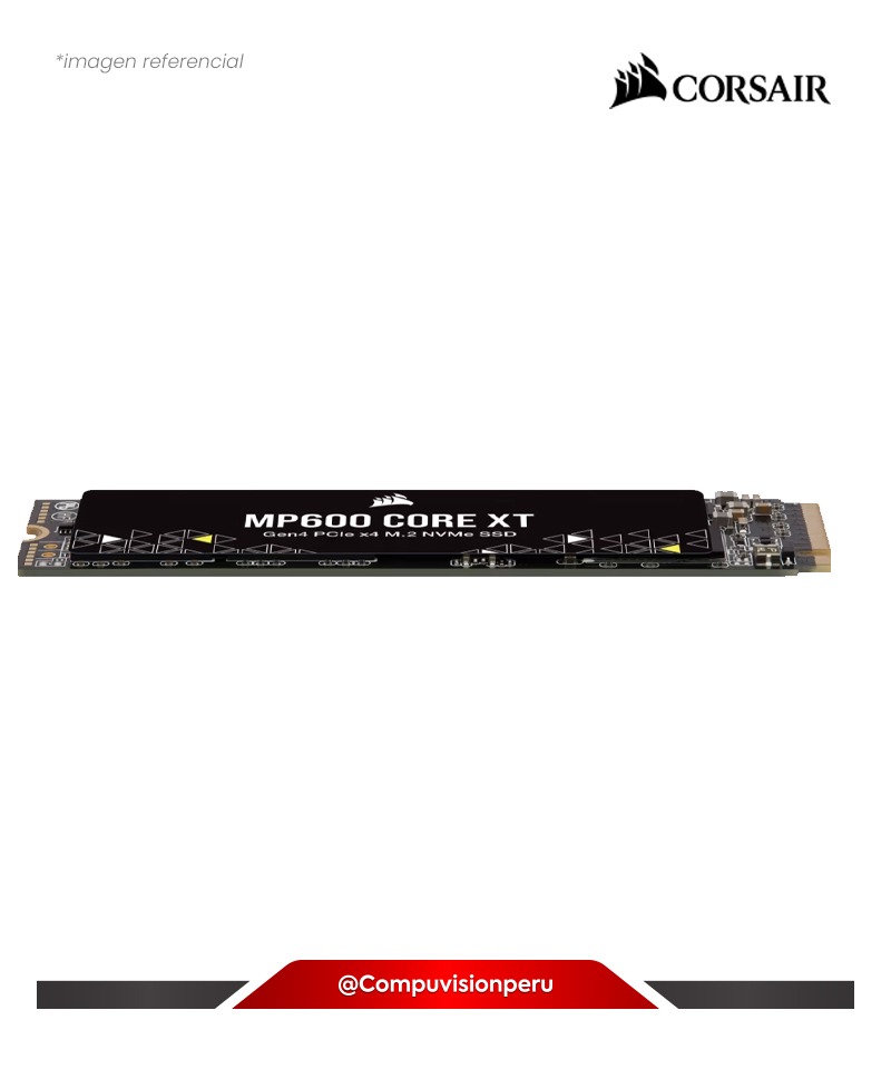 DISCO SOLIDO SSD 1TB CORSAIR MP600 CORE XT BLACK M.2 PCIE GEN4 NVME M.2 2280 CSSD-F1000GBMP600CXTR2    840440499701