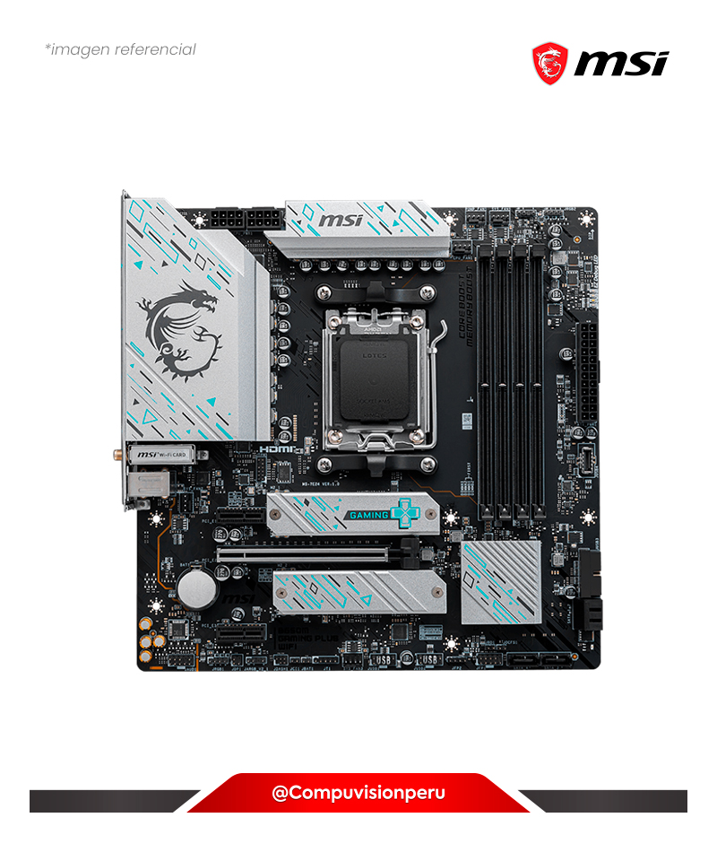 PLACA MSI  B650M GAMING PLUS WIFI AMD B650 DDR5 HDMI DP M.2 SATA 6GB BLUETOOTH M-ATX
