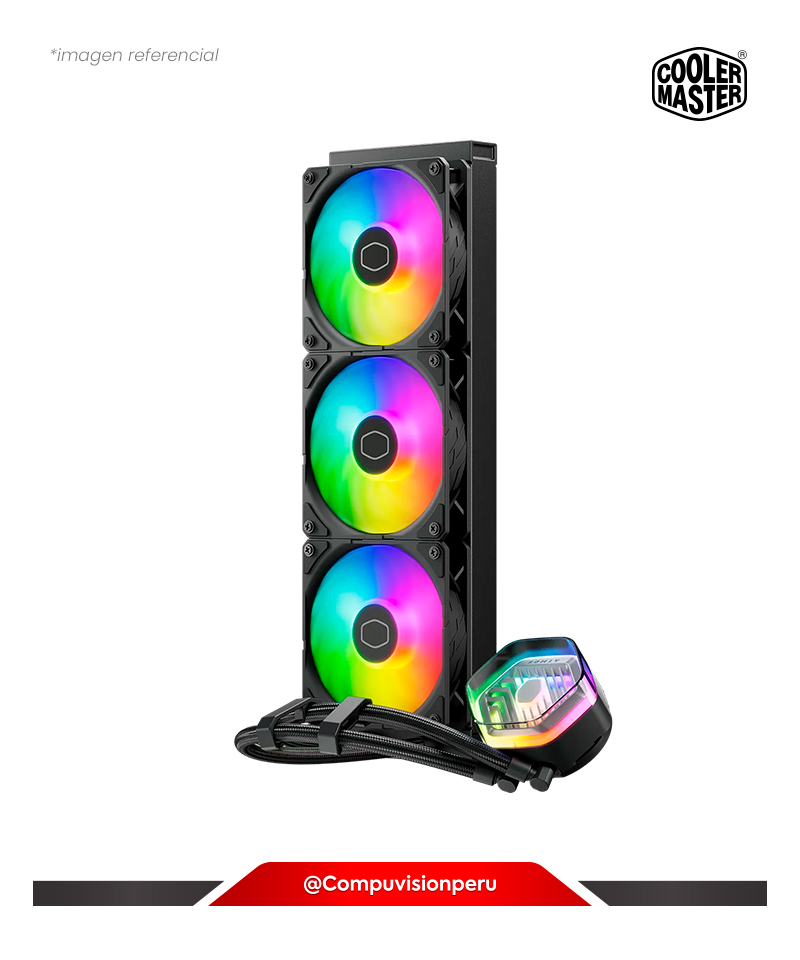 COOLER PARA CPU COOLER MASTER MASTERLIQUID 360 ATMOS ARGB REFRIGERACION LIQUIDO AMD/INTEL MLX-D36M-A25PZ-R1
