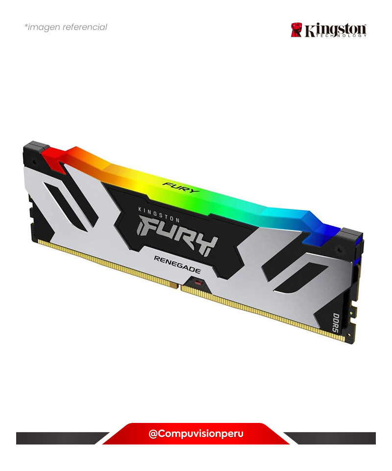 MEMORIA 32GB DDR5 BUS 6400MHZ KINGSTON FURY RENEGADE  RGB CL32 1.35V XMP KF564C32RSA-32