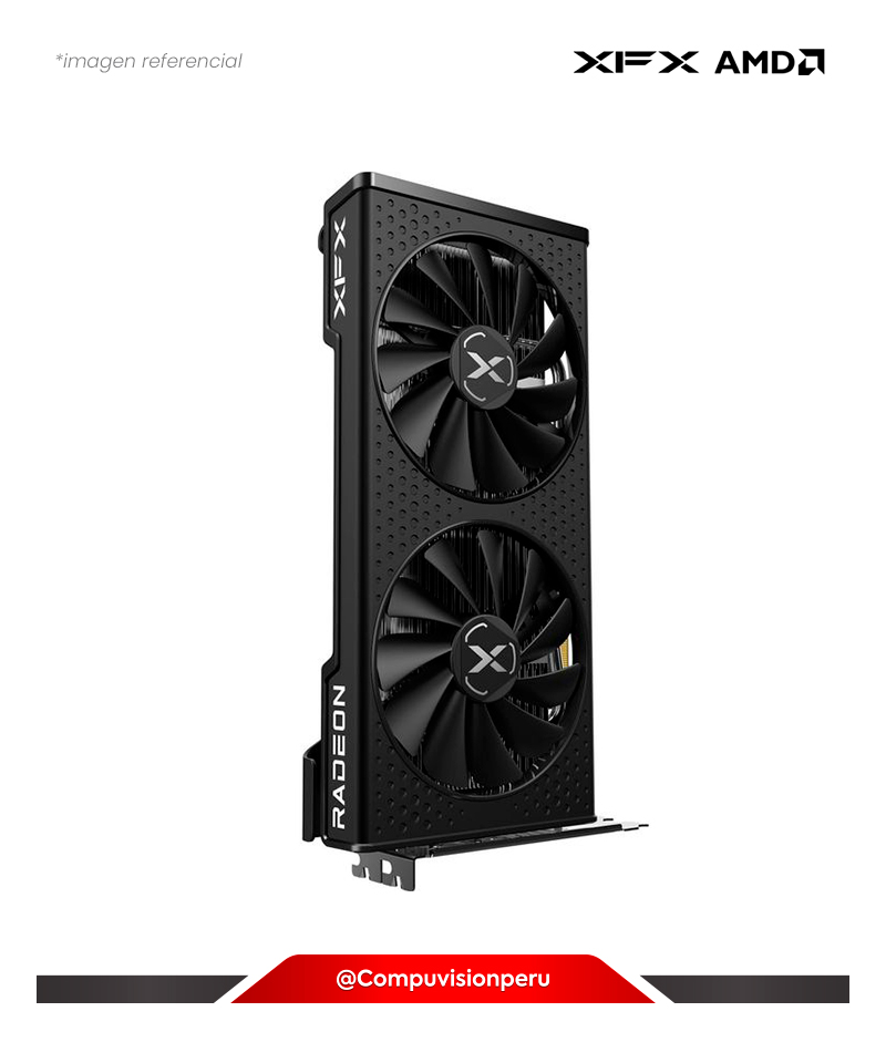 VIDEO XFX AMD RADEON RX 7600 XT SPEEDSTER SWFT 210 SP2048 128-BIT 16GB GDDR6 HDMI DP RX-76TSWFTFP