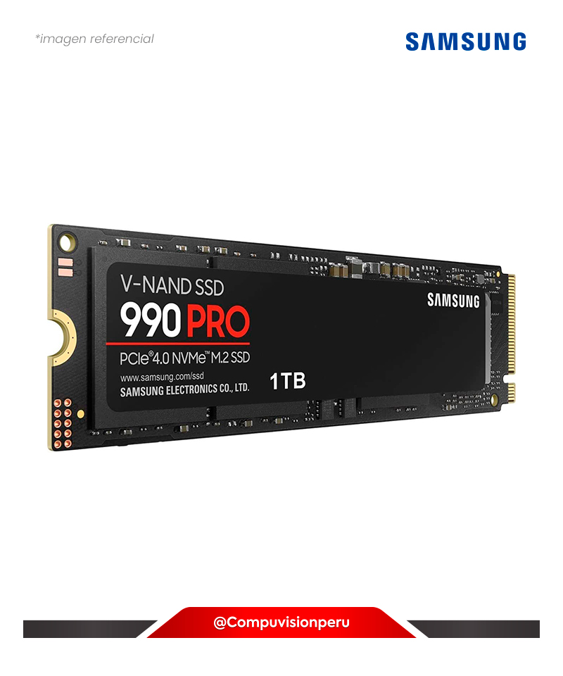 DISCO SOLIDO SSD 1TB SAMSUNG 990 PRO BLACK M.2 2280 PCIE GEN 4 X4 NVME MZ-V9P1T0B/AM 887276657004
