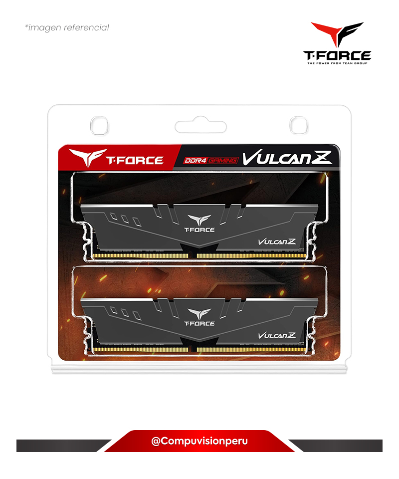 MEMORIA 16GB (8*2) DDR4 BUS 3200MHZ EAMGROUP T-FORCE VULCAN Z CL16 1.35V TLZGD416G3200HC16CDC01