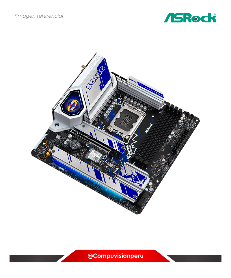 PLACA ASROCK B760M PG SONIC WIFI LGA 1700 INTEL B760 DDR5 BLUETOOTH M.2 SATA 6GB USB 2.0 MICRO-ATX