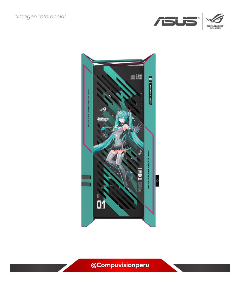 CASE ASUS ROG STRIX HELIOS II HATSUNE MIKU EDITION E-ATX VIDRIO TEMPLADO AURA SYNC ARGB