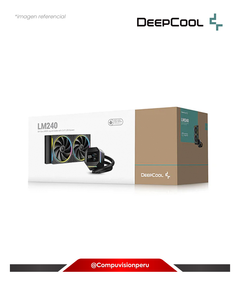 COOLER DE CPU DEEPCOOL LM240 BLACK INTEL AMD ALUMINIO 2*1200MM R-LM240-BKDMMC-1