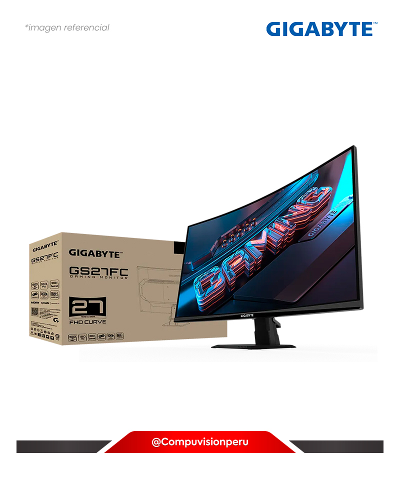 MONITOR 27 VA GIGABYTE GS27FC EDGE 1080P 1MS 180HZ HDMI DP