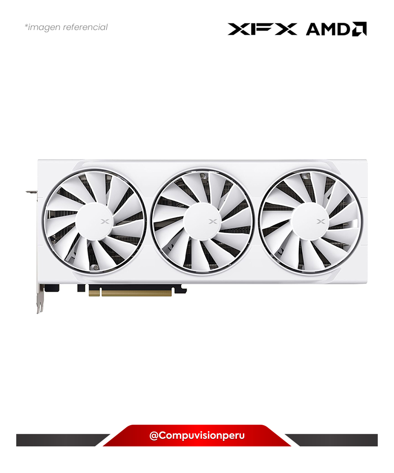 VIDEO XFX SWIFT AMD RADEON RX 9070XT WHITE TRIPLE FAN GAMING EDITION 16GB GDDR6 256-BIT SP 4096 PCI-E 5.0 RX-97TSWF3W9