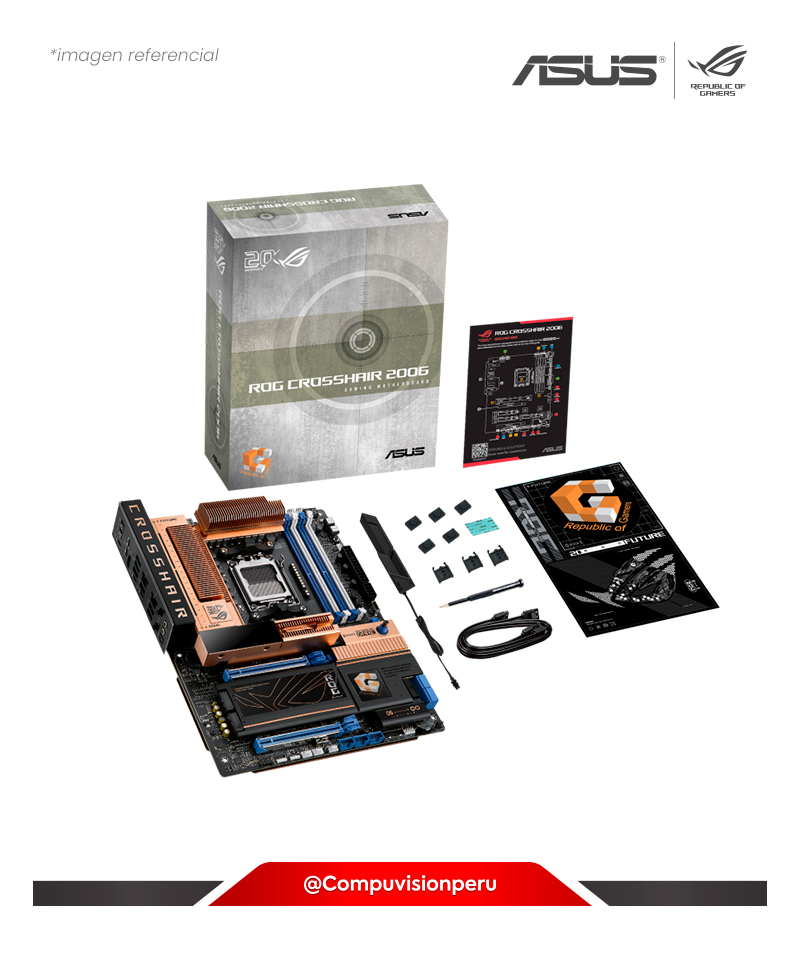PLACA ASUS ROG CROSSHAIR 2006 AM5 AMD X870E DDR5 HDMI USB4 M.2 SATA 6GB WI-FI 7 BLUETOOTH ATX