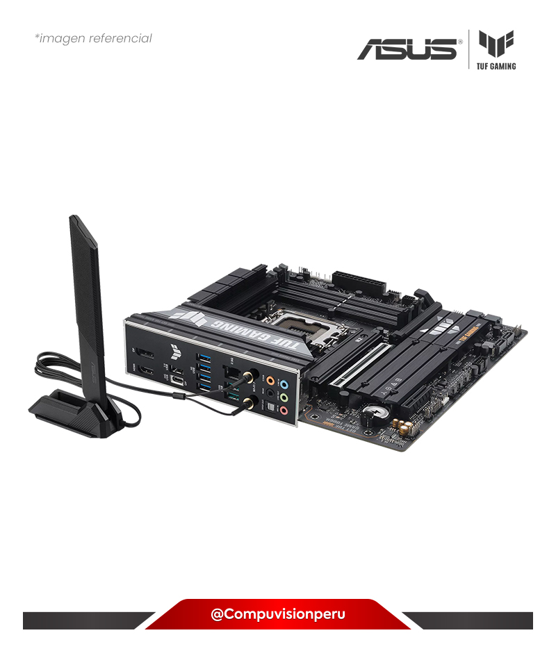 PLACA ASUS TUF GAMING B860M-PLUS WIFI LGA 1851 INTEL B860 DDR5 HDMI DP M.2 SATA 6GB BLUETOOTH USB 20GB M-ATX