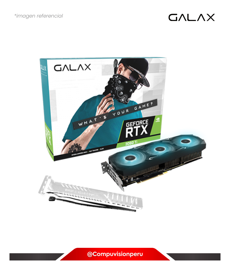 VIDEO GALAX GEFORCE RTX 3060 TI GDDR6X SG 1-CLICK OC PLUS 8GB GDDR6X 256-BIT HDMI DP CUDA 4864 36ISM6MD1GSP