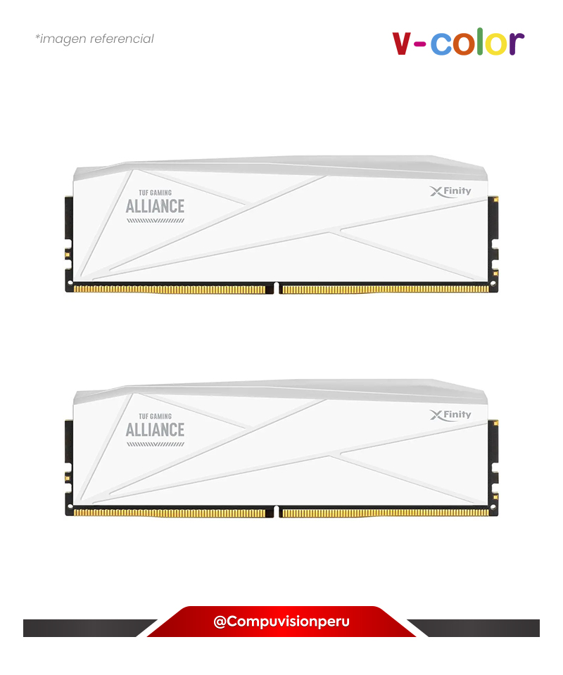 MEMORIA 64GB (32*2) DDR5 BUS 6400MHZ V-COLOR MANTA TUF GAMING ALLIANCE AMD EXPO CL32 1.4V GTMXFAL3264832WWK