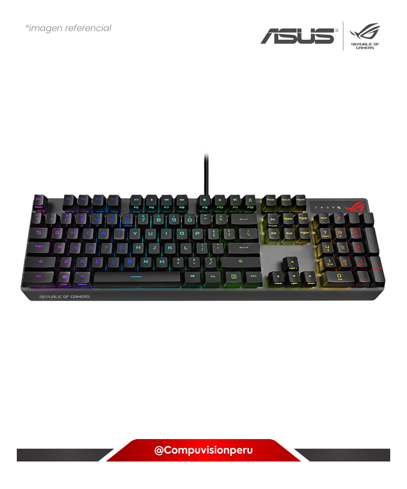 TECLADO ASUS XA05 ROG STRIX SCOPE RX/RD/ES RGB GAMING ROG RX RED OPTICAL MECHANICAL SWITCH USB 2.0 XA05_ROG_STRIX_SCOPE_RX/RD/ES