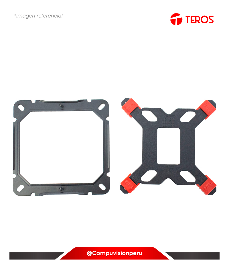 COOLER DE CPU TEROS TE-8166N INTEL AMD TDP 200W ALUMINIO 1*120MM FAN COOLER 1800RPM