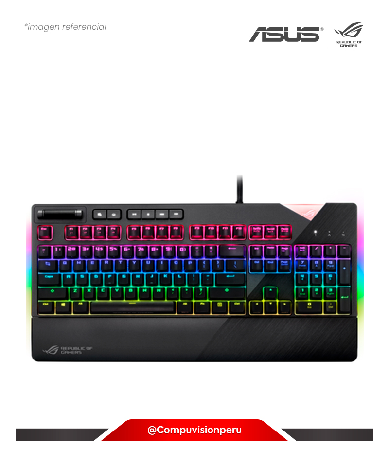 TECLADO ASUS XA01 ROG STRIX FLARE RD US MECHANICAL GAMING WITH CHERRY MX SWITCHES USB 2.0 XA01 ROGSTRIX FLARE/RD/US