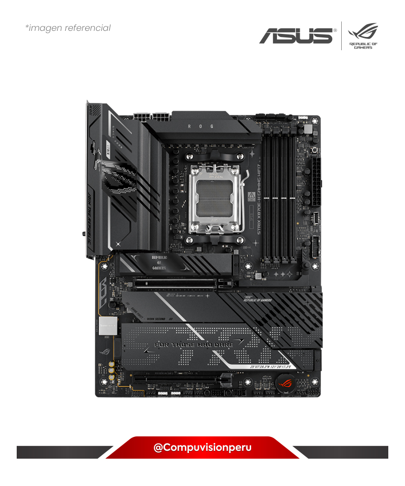 PLACA ASUS ROG STRIX X870E-H GAMING WIFI7 AMD X870E AM5 DDR5 HDMI WIFI 7 BLUETOOTH 4X M.2 SATA 6GB ATX