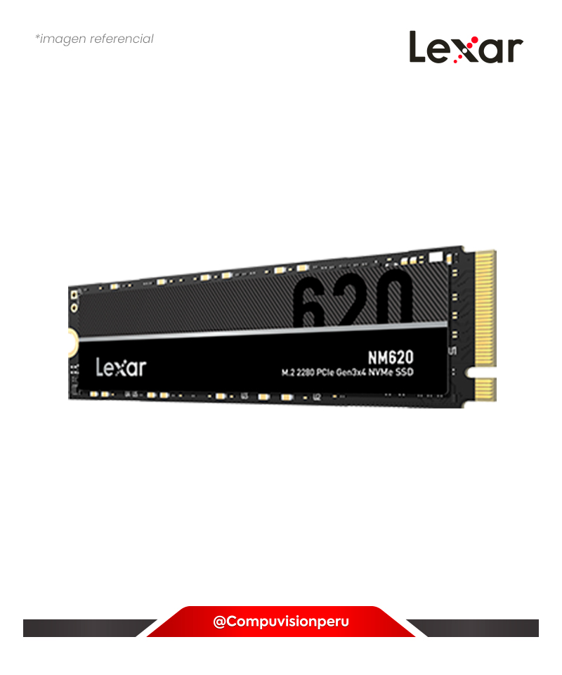 Disco solido ssd 2tb lexar nm620 m 2 2280 nvme pcie gen3x4 3d tlc