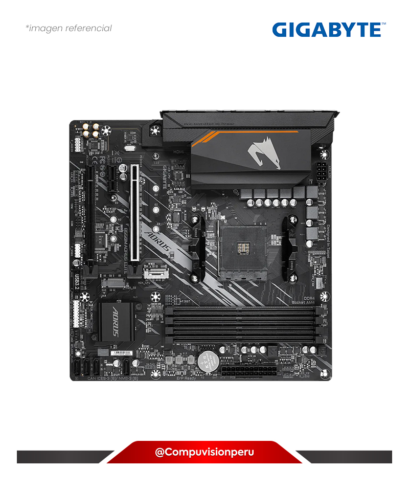 PLACA GIGABYTE B550M AORUS ELITE AM4 AMD B550 DDR4 M.2 STA 6GB USB 3.2GEN MICRO-ATX