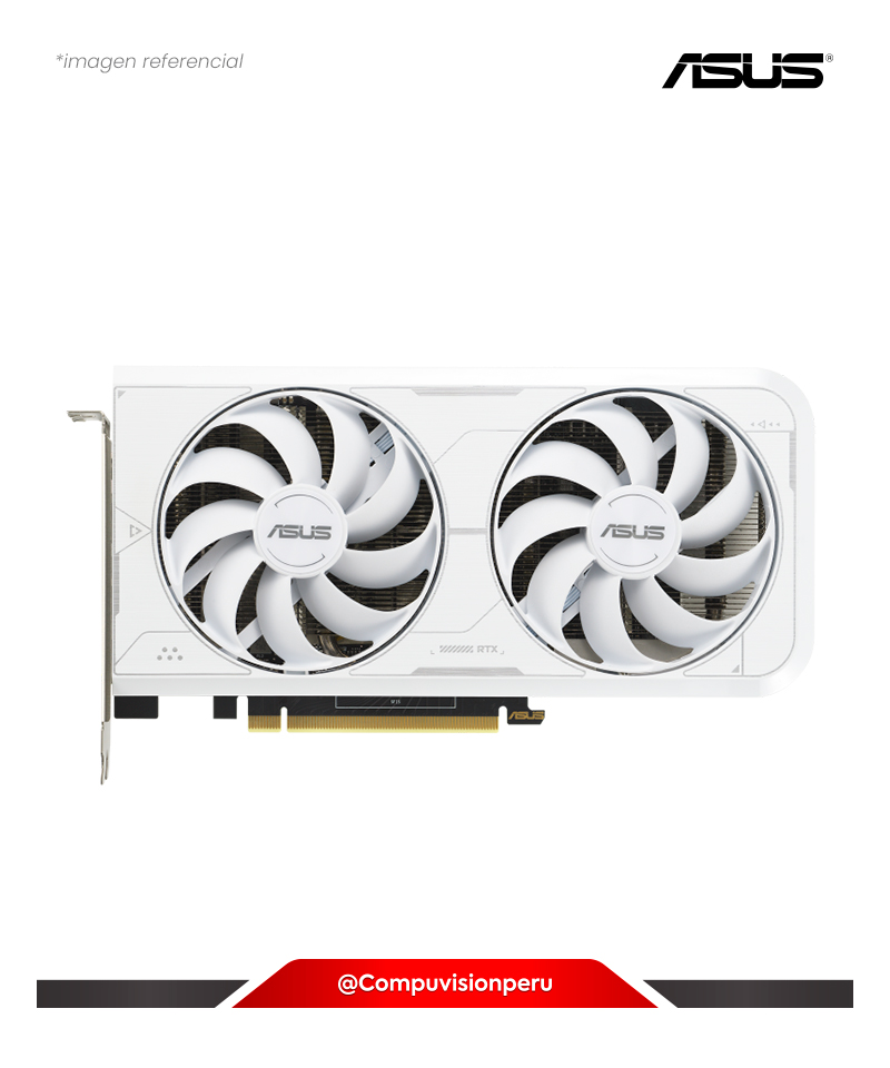 VIDEO ASUS DUAL GEFORCE RTX 3060 TI WHITE OC EDITION 8GB GDDR6X CUDA 4864 256-BIT HDMI DP DUAL-RTX3060TI-O8GD6X-WHITE