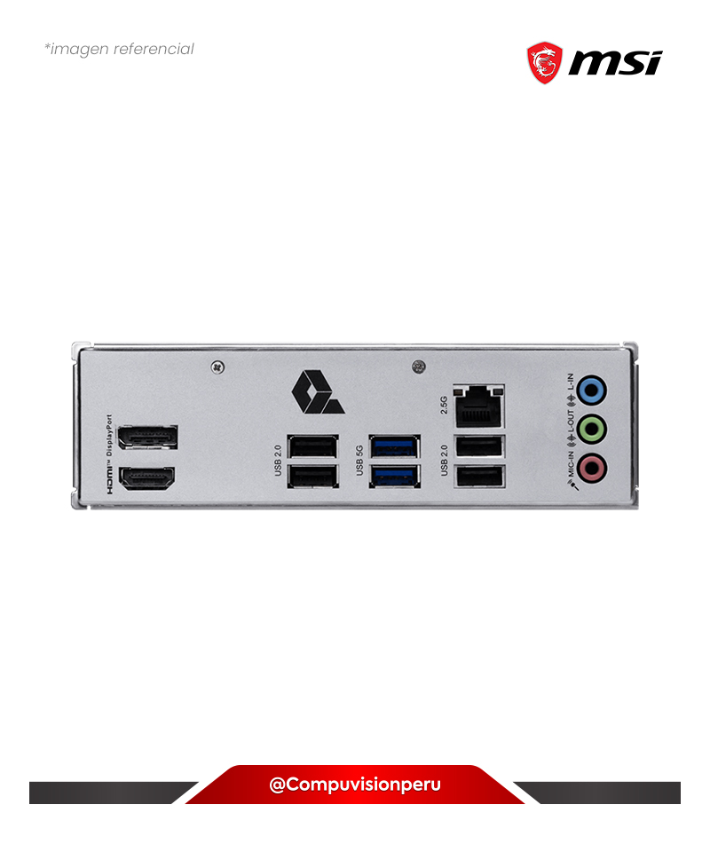 PLACA MSI PRO H810M-B INTEL H810 LGA 1851  DDR5 HDMI DP M.2 SATA 6GB USB 2.0 M-ATX