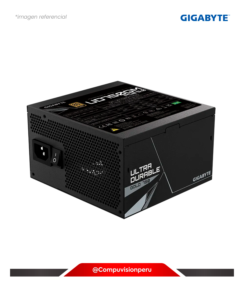 FUENTE 750W GIGABYTE GP-UD750GM-PG5 80 PLUS GOLD FULL MODULAR INTEL FORM FACTOR ATX 12V V3.0