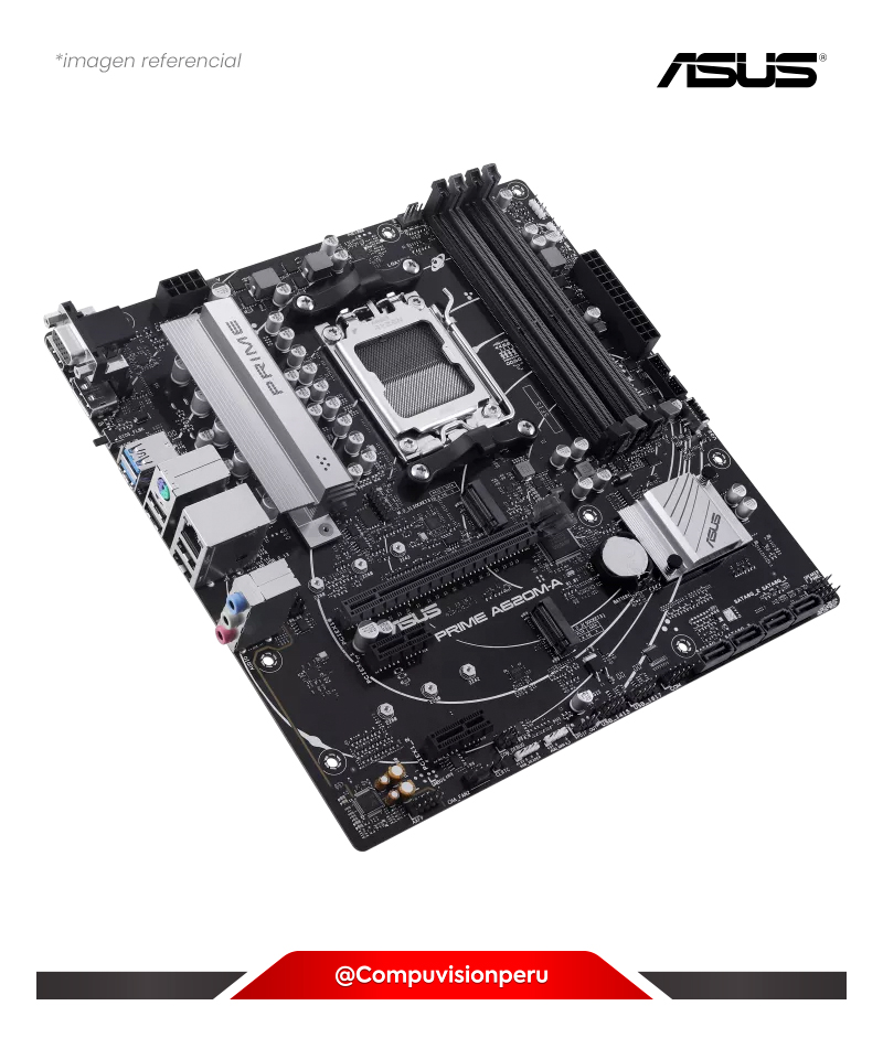 PLACA ASUS PRIME A620M-A-CSM AMD A620 DDR5 PCIE 4.0 M.2 VGA HDMI VGA USB 3.2 GEN TYPE-C SATA 6