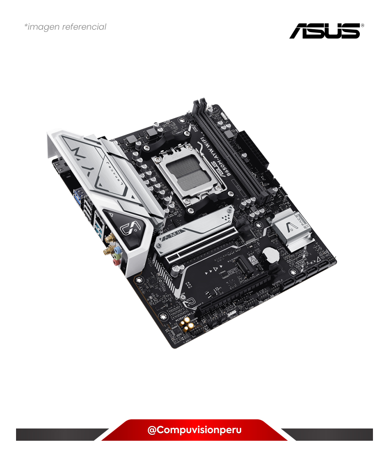 PLACA ASUS B650M-AYW WIFI AM5 AMD B650 DDR5 HDMI DP M.2 SATA 6GB BLUETOOTH USB 10GB M-ATX