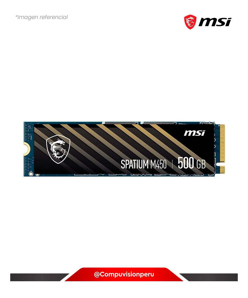 DISCO SOLIDO SSD 500GB MSI SPATIUM M450 PCIE GEN 4.0  X4 NVME SM450N500