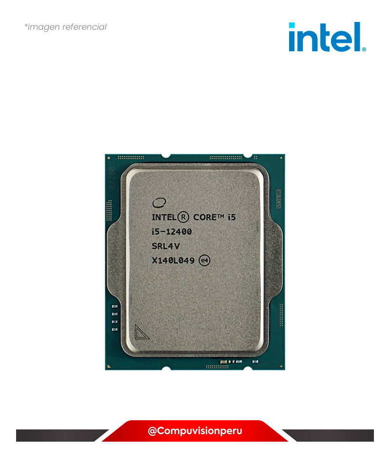 CPU INTEL I5-12400 OEM 12TH GEN 6N / 12TH 2.50 GHZ LGA 1700 18MB GRÁFICOS UHD INTEL 730 TURBO CORE 4.4GHZ
