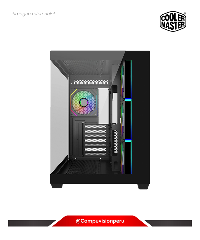 CASE COOLER MASTER ELITE 681 BLACK S/F 4 COOLER ARGB TEMPERED GLASS SIDE PANEL USB 3.0 USB C ATX