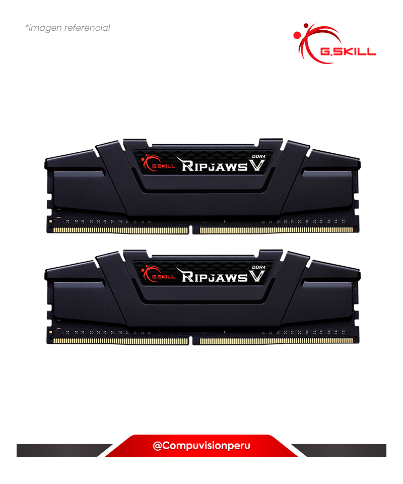 MEMORIA 16GB (8*2) DDR4 BUS 3200MHZ G.SKILL RIPJAWS V C16 1.35V PC4-25600 F4-3200C16D-16GVKB 4719692004970 0848354014973