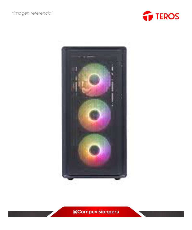 CASE TEROS TE-1323G BLACK ATX USB 3.1 TEMPERED GLASS