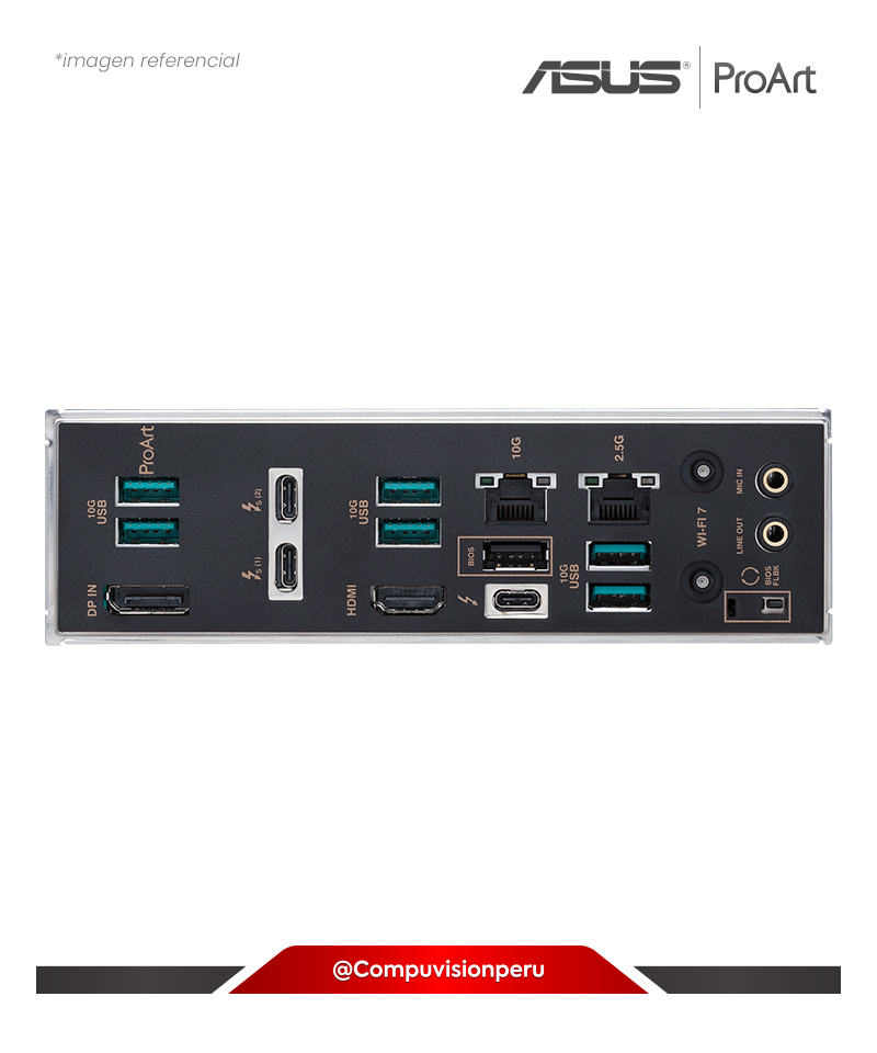 PLACA ASUS PROART Z890-CREATOR WIFI LGA 1851 INTEL Z890 DDR5 HDMI M.2 SATA 6GB WIFI BLUETOOTH USB 20GB ATX