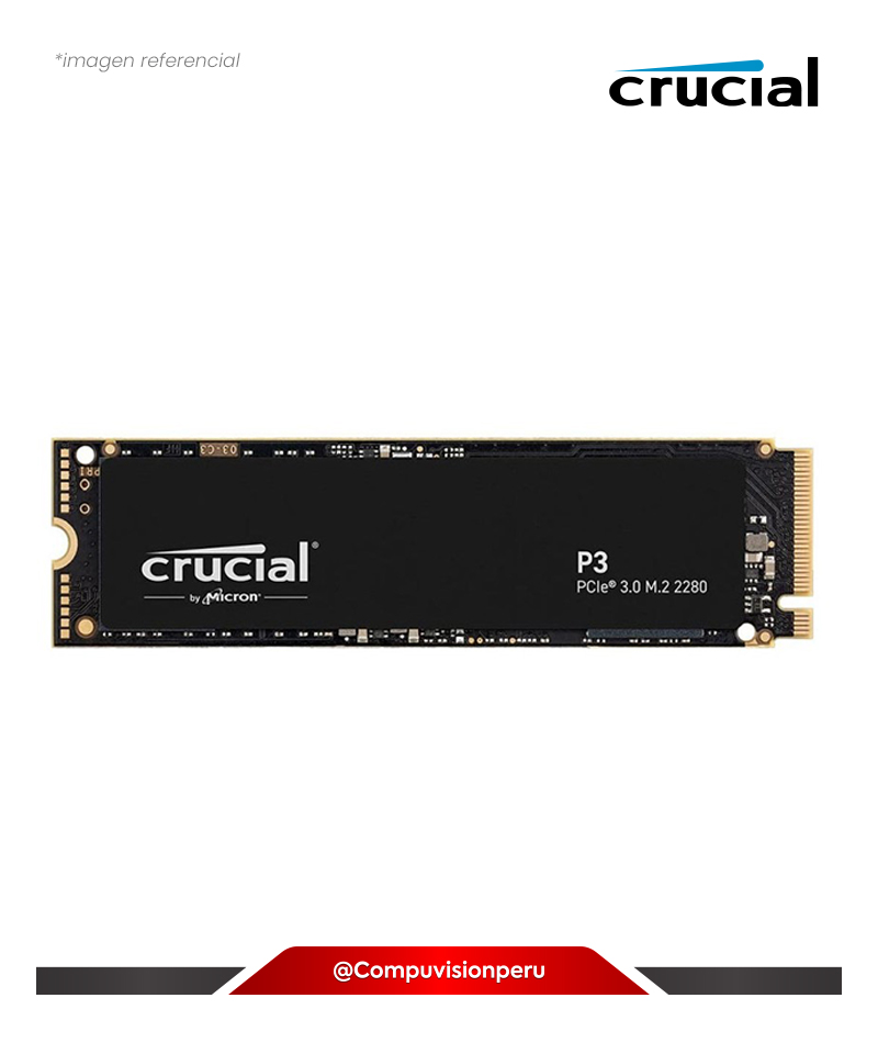 DISCO SOLIDO SSD 500GB CRUCIAL P3 PCIE 4.0 3D NAND NVME M.2 CT500P3SSD8