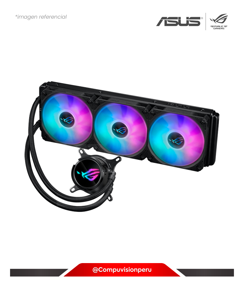 COOLER DE CPU ASUS ROG STRIX LC III 360 ARGB ALUMINIO 3*120MM ROG STRIX AF-12S ARGB FAN AMD INTEL ROG-STRIX-LC-III-360-ARGB