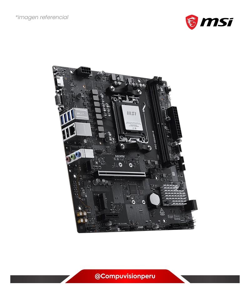 PLACA MSI PRO B840M-B AM5 AMD B840 DDR5 HDMI M.2 SATA 6GB M-ATX