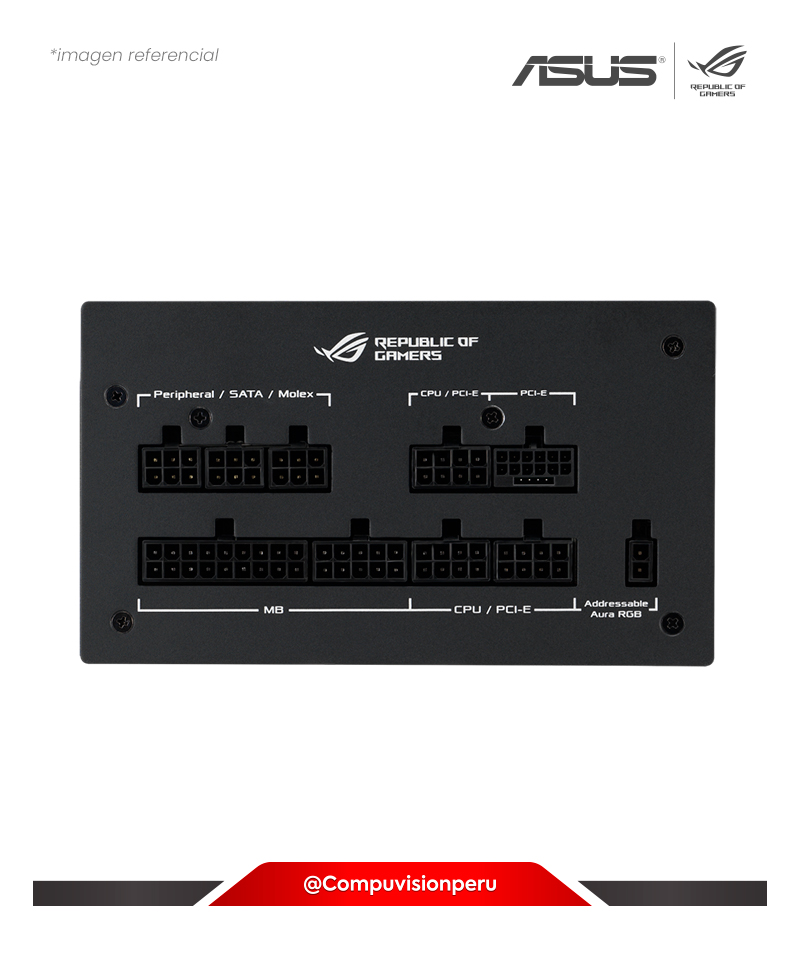 FUENTE 8500W ASUS ROG STRIX 850W GOLD AURA ARGB EDITION 80 PLUS GOLD ROG-STRIX-850G-AURA-GAMING