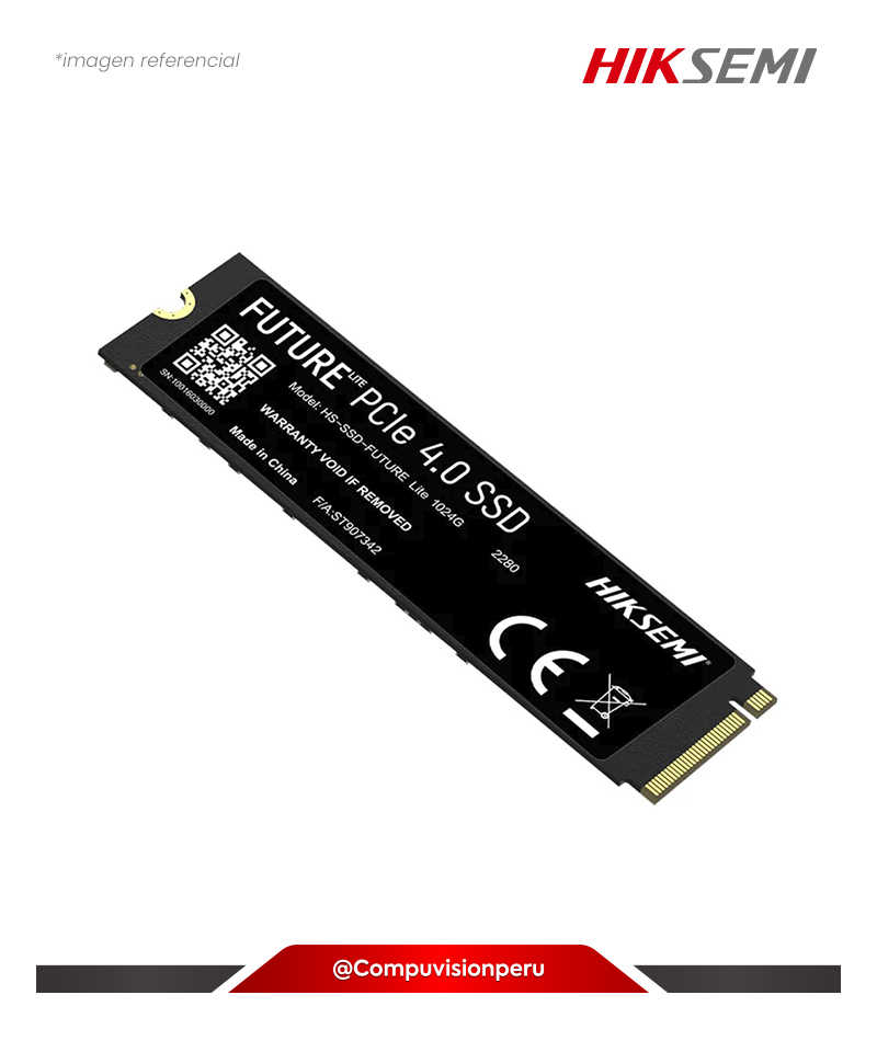 DISCO SOLIDO SSD HIKSEMI  1024G M.2 PCIE 4.0 X4  7100MB/S R 6000MB/S W NVME HS-SSD-FUTURE LITE 1024G