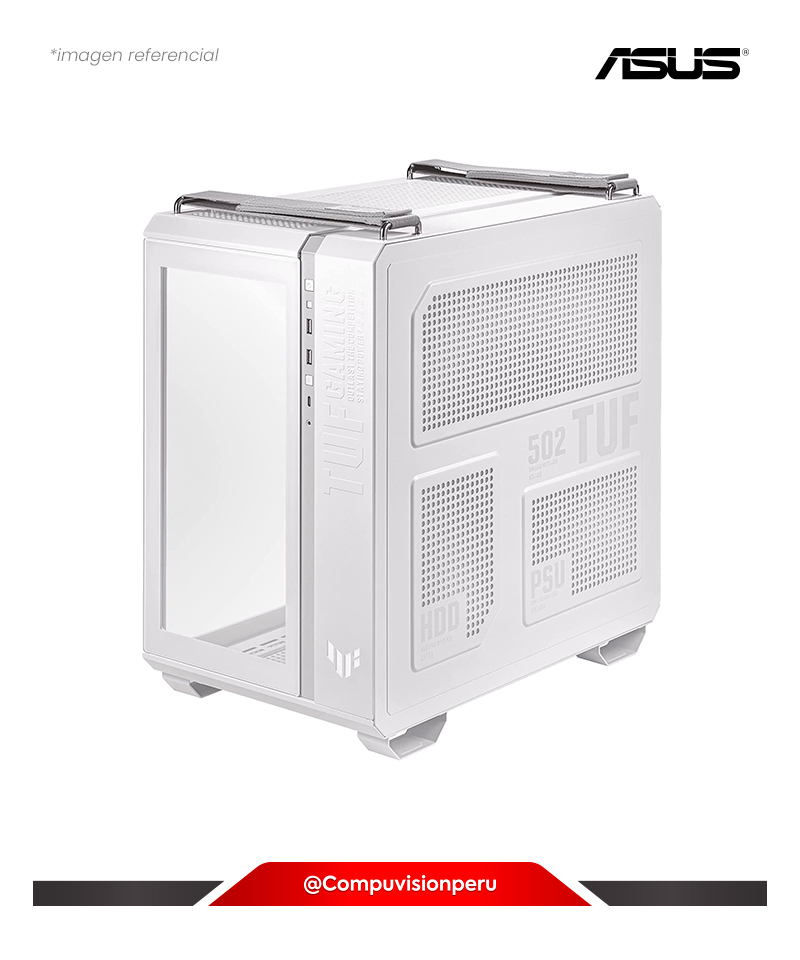 CASE ASUS TUF GAMING GT502 WHITE SIN FUENTE VIDRIO TEMPLADO USB 3.2 ATX