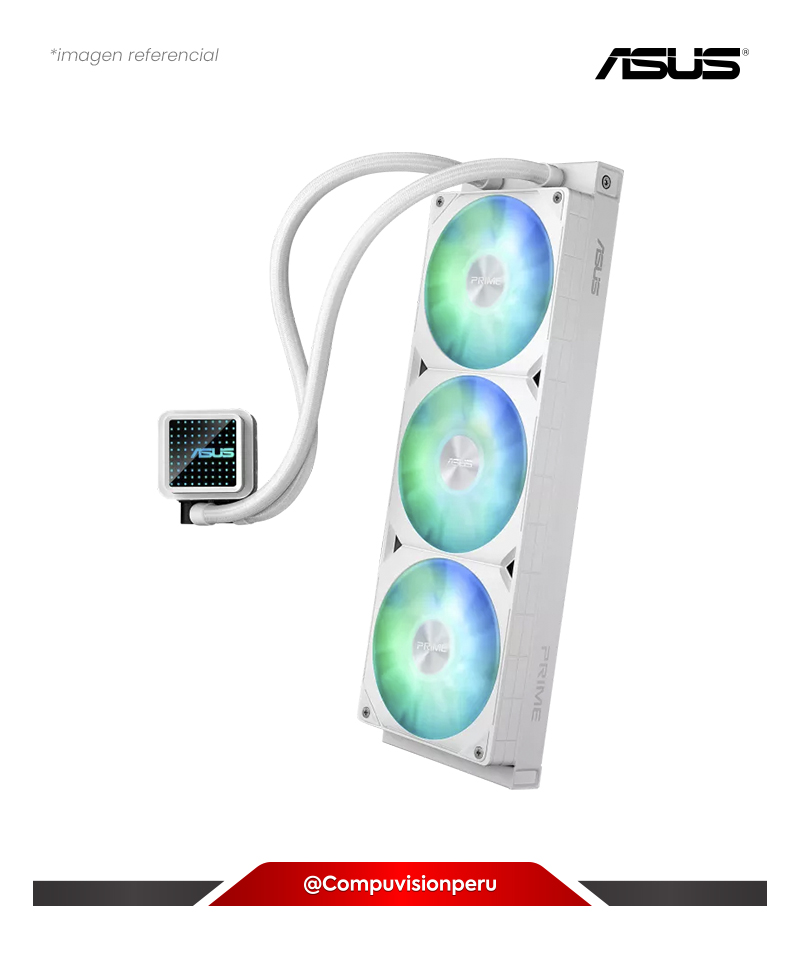 COOLER DE CPU ASUS PRIME LC 360 ARGB WHITE 3*1200MM AMD INTEL PRIME-LC-360-ARGB-WHT