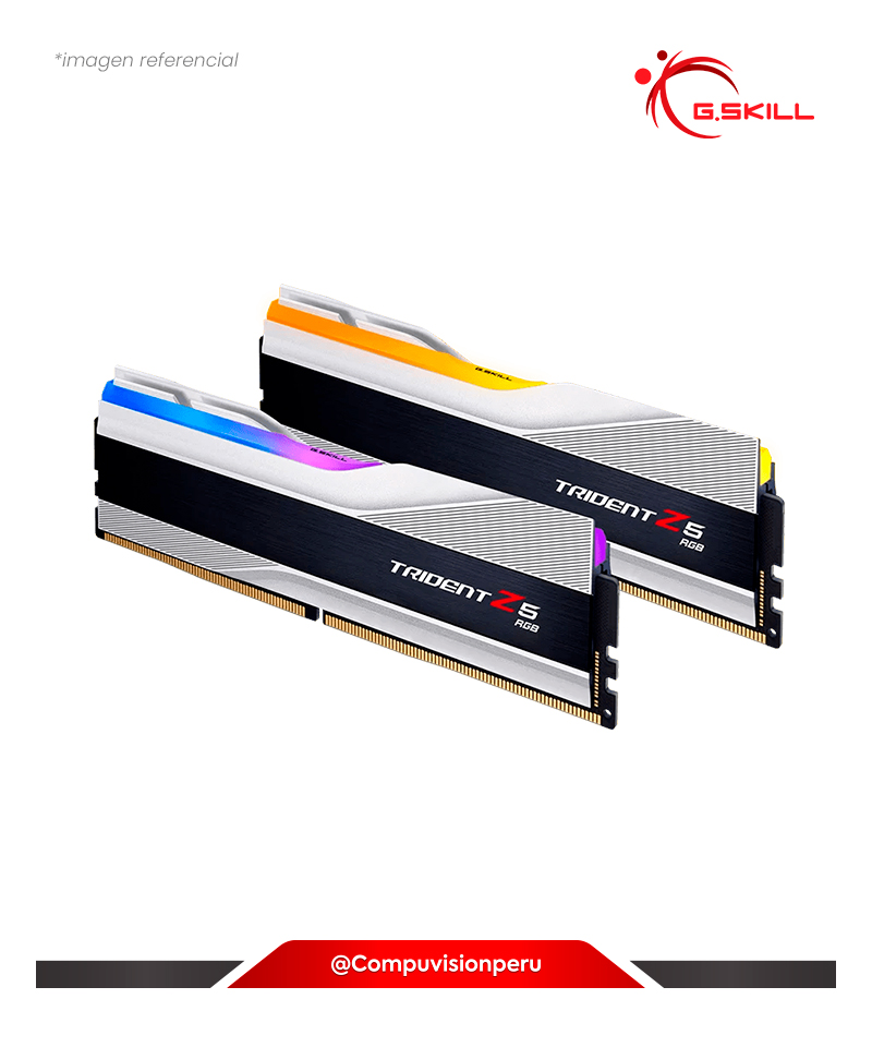 MEMORIA 32GB(16*2) DDR5 BUS 7200MHZ G.SKIL TRIDENT Z5 RGB 1.4V C34 F5-7200J3445G16GX2-TZ5RS 4713294230232 0848354040231