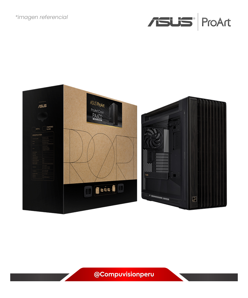 CASE ASUS PROART PA602 WOOD EDITION TEMPERED GLASS PANEL EATX USB 3.2 GEN S/F