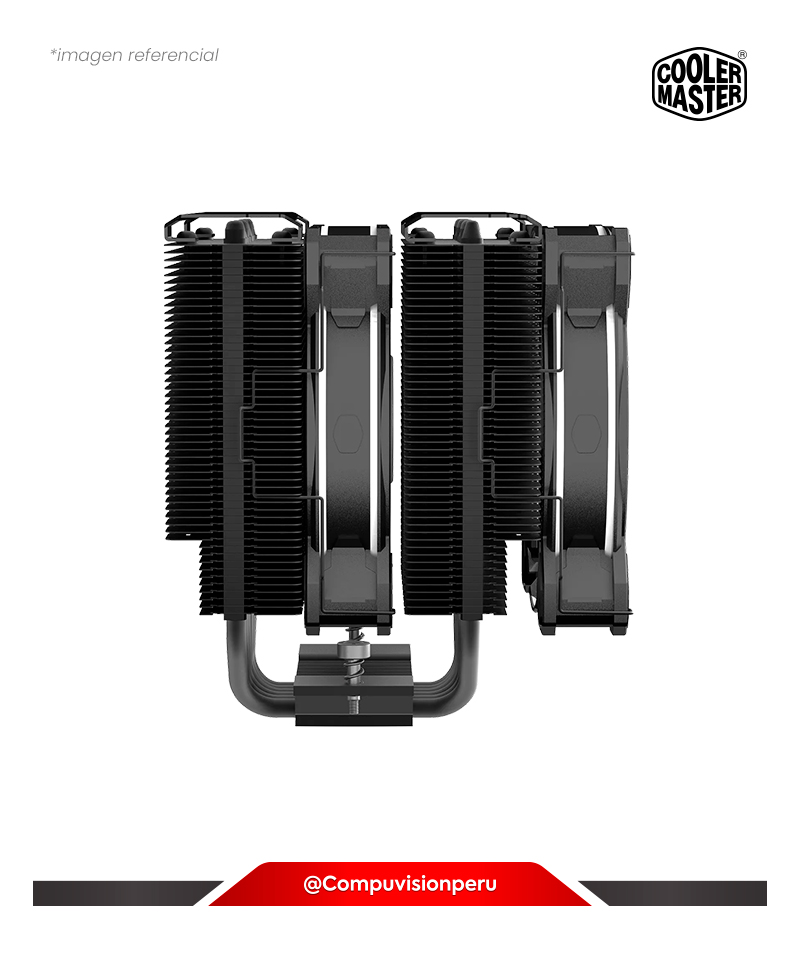 COOLER PARA CPU COOLER MASTER HYPER 622 HALO BLACK ARGB ALUMINUM INTEL AMD 2*120MM RR-D6BB-20PA-R1