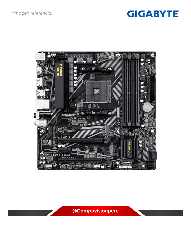 PLACA GIGABYTE B550M DS3H AC R2 AM4 AMD B550 DDR4 WIRELESS BLUETOOTH M.2 SATA 6GB M-ATX