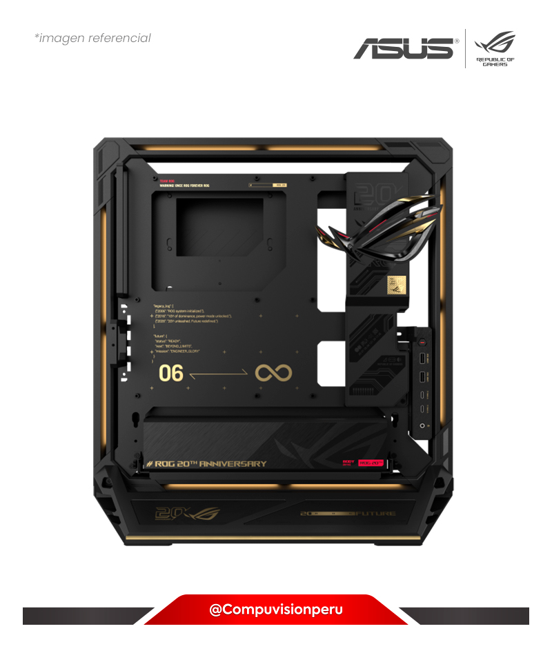 CASE ASUS ROG GR20 EDITION 20 S/F EATX VENTILADOR DE FLUJO CRUZADO ALUMINIO 4MM ROG-GR20-EDITION-20
