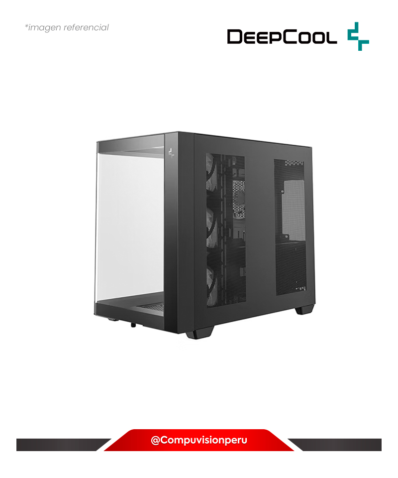 CASE DEEPCOOL CG530U 4F ARGB BLACK S/FUENTE VIDRIO TEMPLADO CURVO ATX R-CG530U-BKAGA4-G
