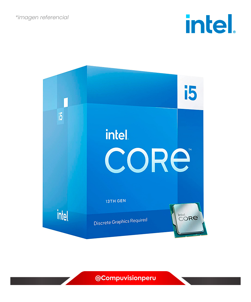 CPU INTEL CORE I5-13400F 10-CORE (6P+4E) 20MB LGA 1700 2.50GHZ TDP 65W S/G  TURBO CORE 4.60GHZ, PROCESADOR