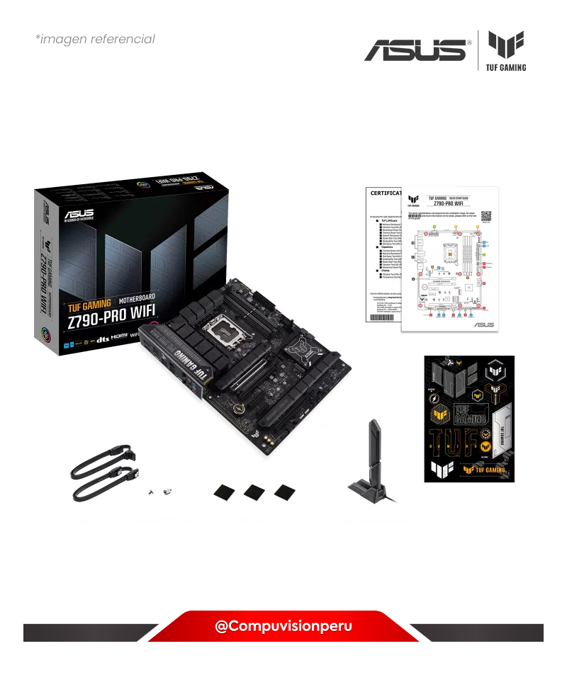 PLACA ASUS TUF GAMING Z790-PRO WIFI LGA 1700 INTEL Z790 DDR5 M.2 HDMI DP M.2 BLUETOOTH V5.3 USB